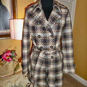 DKNY Classic Coat Jacket Size 4 Mid-Length Tweed